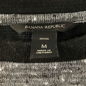 Banana Republic petite medium black and gray long sleeve shirt.